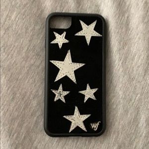 Wildflower velvet star iPhone 6/7/8 black case